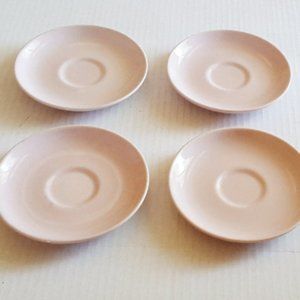 Vintage RUSSEL WRIGHT IROQUOIS Saucer Set 4 Pink